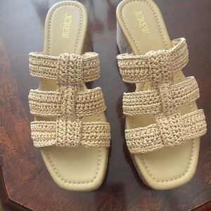 J Crew Wedge Sandal Sz 8